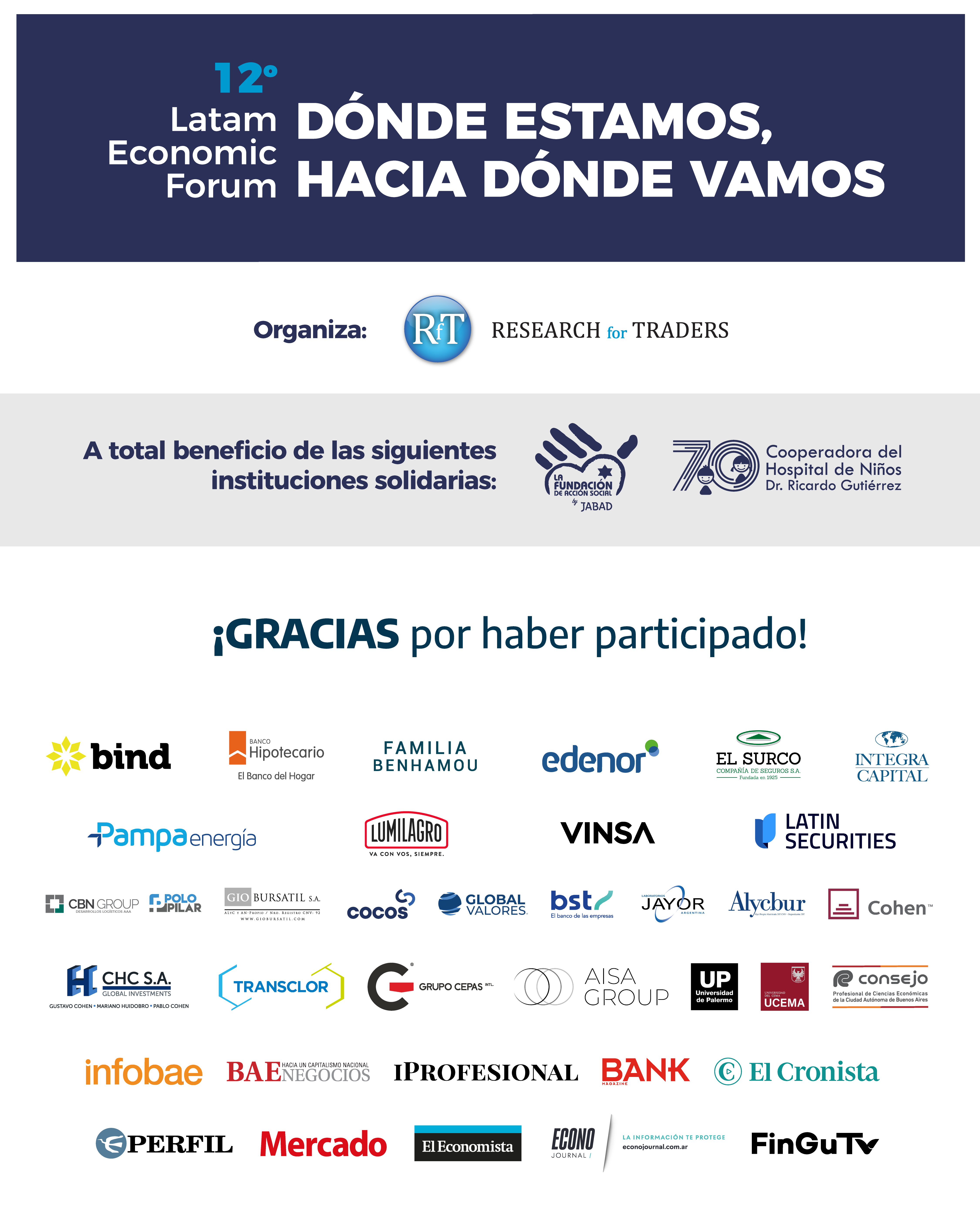 12° Latam Economic Forum - Jueves 28 de Mayo - Dónde estamos, hacia dónde vamos